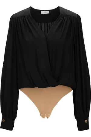 Elisabetta Franchi Dames, Tops, Zwart, Maat: XL Viscose