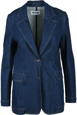Moschino Dames, Jassen, Blauw, Maat: L Denim