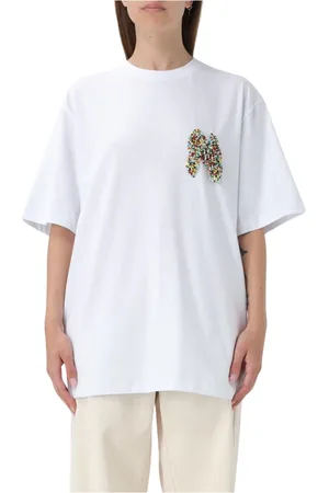 Msgm Dames, Tops, Wit, Maat: 2XS Katoen