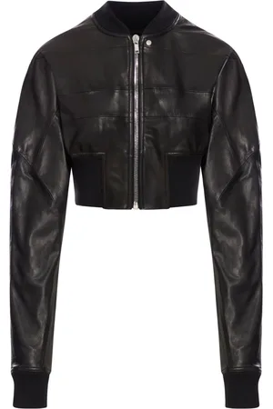 Rick Owens Dames, Jassen, Zwart, Maat: S Leer