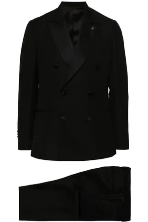 LARDINI Heren, Pakken, Zwart, Maat: 3XL Wol