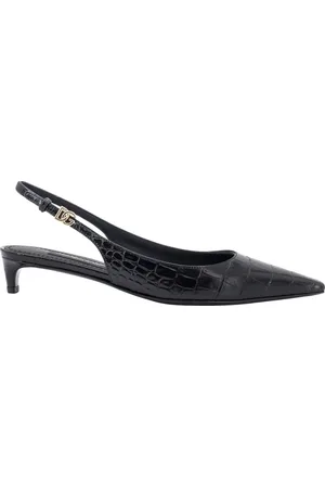 Dolce & Gabbana Dames, Schoenen, Zwart, Maat: 37 1/2 EU Leer