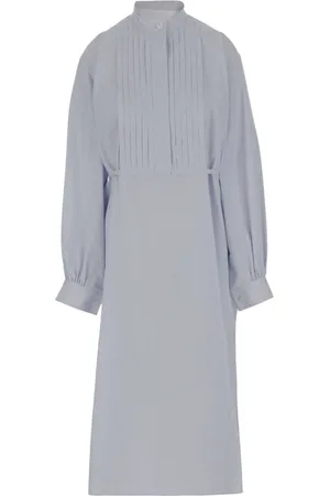 Jil Sander Dames, Jurken, Blauw, Maat: M Katoen