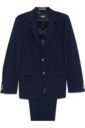 HUGO BOSS Heren, Pakken, Blauw, Maat: M Wol
