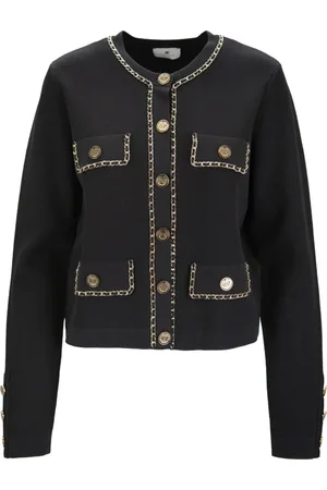 Elisabetta Franchi Dames, Truien, Zwart, Maat: L Viscose