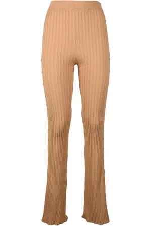 Elisabetta Franchi Dames, Broeken, Bruin, Maat: S Viscose