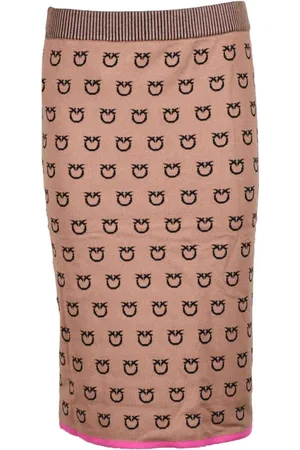 Pinko Dames, Rokken, Bruin, Maat: L Viscose
