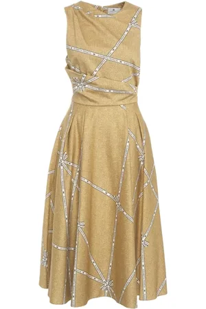 Elisabetta Franchi Dames, Jurken, Geel, Maat: L