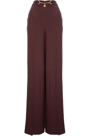 Elisabetta Franchi Dames, Broeken, Rood, Maat: L Viscose