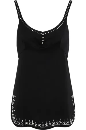 Paco rabanne Dames, Tops, Zwart, Maat: S Poliester