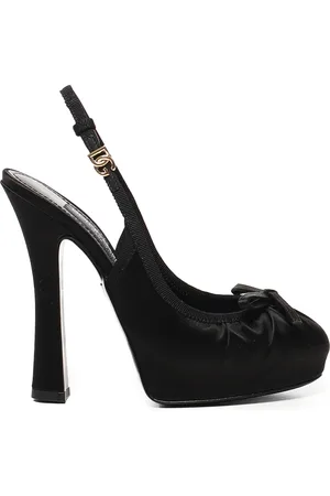 Dolce & Gabbana Dames, Schoenen, Zwart, Maat: 38 EU Satijn