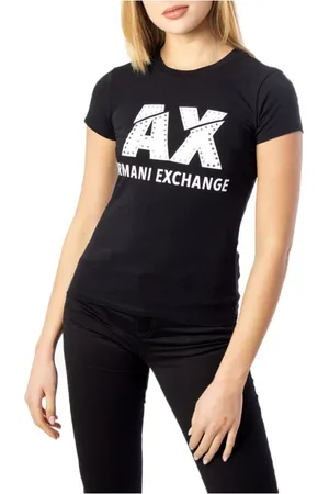 Armani Exchange Dames, Tops, Zwart, Maat: S Katoen