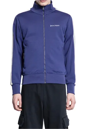Palm Angels Heren, Sweatshirts & Hoodies, Blauw, Maat: L