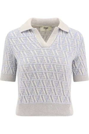 Fendi Dames, Truien, Blauw, Maat: XS Wol