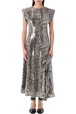 Ganni Dames, Jurken, Veelkleurig, Maat: XS Zijde