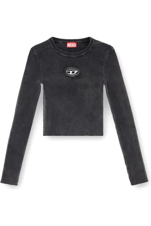 Diesel Dames, Tops, Zwart, Maat: M Katoen