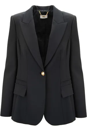 Elisabetta Franchi Dames, Jassen, Zwart, Maat: M Poliester