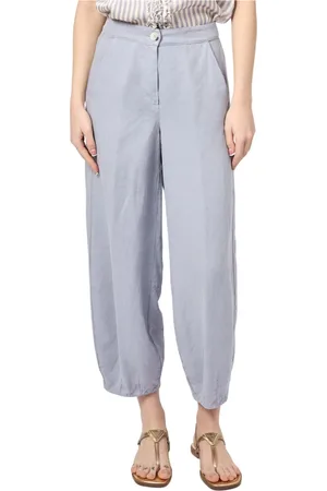 Alessia Santi Dames, Broeken, Grijs, Maat: XS