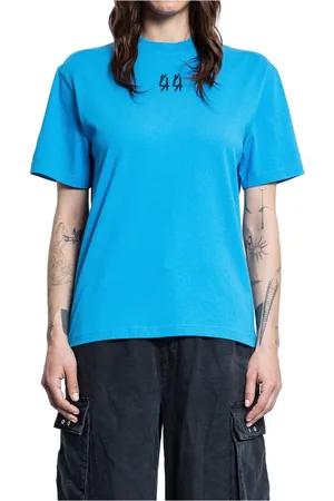 44 Label Group Dames, Tops, Blauw, Maat: S Katoen