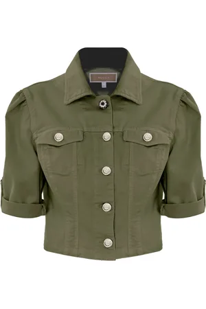 Kocca Dames, Jassen, Groen, Maat: L Denim