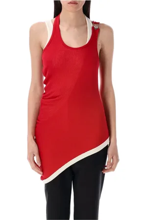 Jean Paul Gaultier Dames, Tops, Rood, Maat: M Katoen