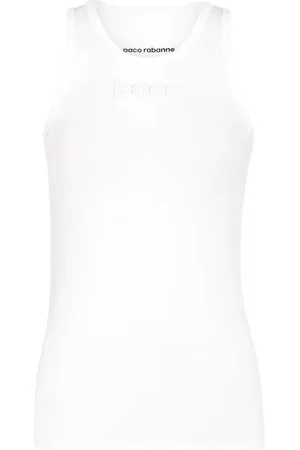 Paco rabanne Dames, Tops, Wit, Maat: L Katoen