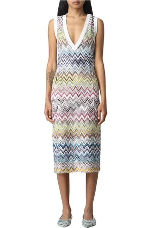 Missoni Dames, Jurken, Veelkleurig, Maat: M