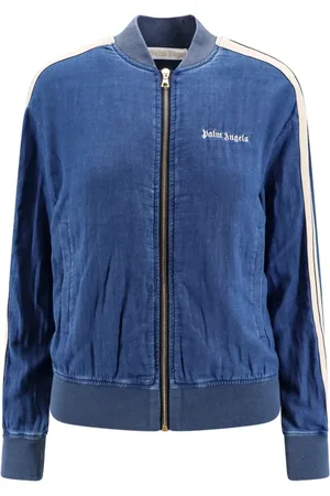 Palm Angels Dames, Sweatshirts & Hoodies, Blauw, Maat: M Katoen