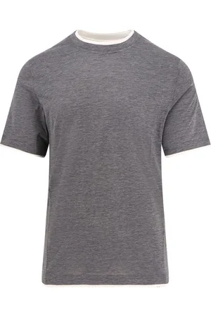 Brunello Cucinelli Heren, Tops, Grijs, Maat: S Katoen