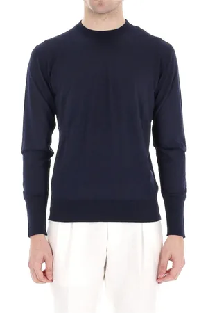 ELEVENTY Heren, Truien, Blauw, Maat: L Wol