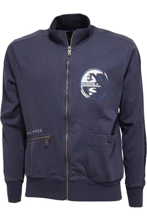 North Sails Heren, Sweatshirts & Hoodies, Blauw, Maat: S Katoen