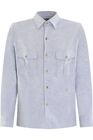 Jacob Cohen Heren, Overhemden, Blauw, Maat: XL