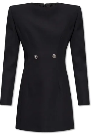 VERSACE Dames, Jurken, Zwart, Maat: XS Wol