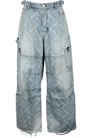 Balenciaga Dames, Jeans, Blauw, Maat: XS Katoen
