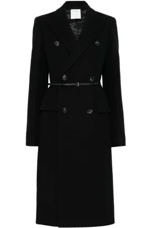 Sportmax Dames, Mantels, Zwart, Maat: M Wol