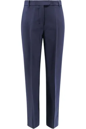 Max Mara Dames, Broeken, Blauw, Maat: 2XL Katoen