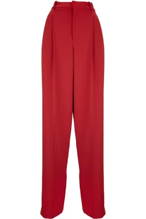 Elisabetta Franchi Dames, Broeken, Rood, Maat: L Katoen