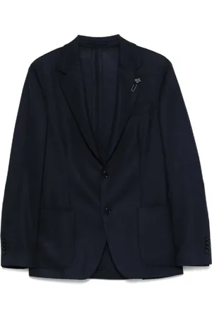 LARDINI Heren, Jassen, Blauw, Maat: L Wol