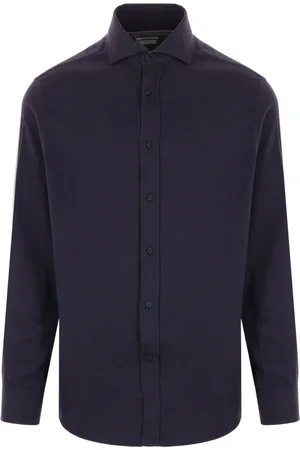 Brunello Cucinelli Heren, Overhemden, Blauw, Maat: L Katoen