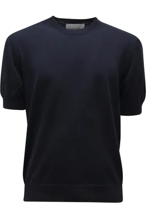 BALLANTYNE Heren, Truien, Blauw, Maat: L Katoen