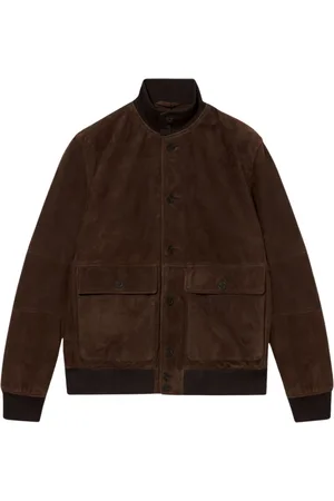 Brooks Brothers Heren, Jassen, Bruin, Maat: M Suède