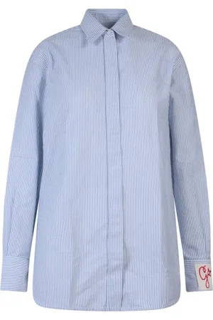 Golden Goose Dames, Blouses & Shirts, Blauw, Maat: XS Katoen