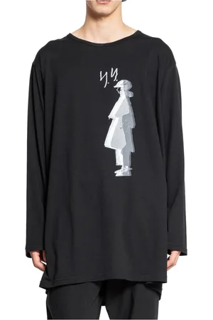 YOHJI YAMAMOTO Heren, Tops, Zwart, Maat: M Katoen