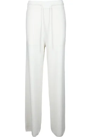 Max Mara Dames, Broeken, Wit, Maat: S Wol