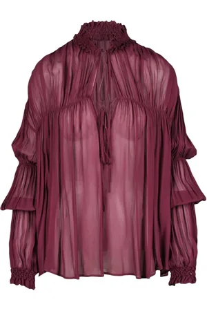 Dondup Dames, Blouses & Shirts, Rood, Maat: S Viscose