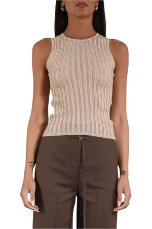 Patrizia Pepe Dames, Tops, Geel, Maat: S Viscose