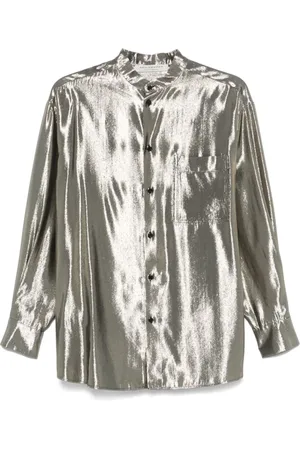 Serafini Dames, Blouses & Shirts, Grijs, Maat: S Zijde