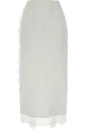 Cecilie Bahnsen Dames, Rokken, Wit, Maat: XS Leer