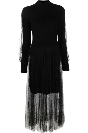 Twin-Set Dames, Jurken, Zwart, Maat: XS Viscose