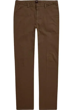 HUGO BOSS Heren, Broeken, Bruin, Maat: XS Katoen